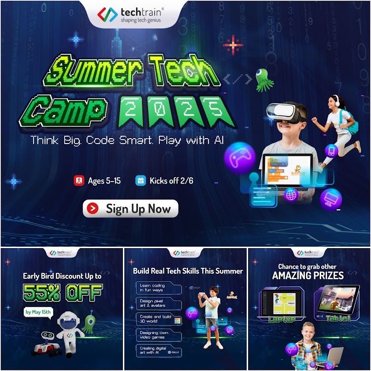 Trại Hè Công Nghệ Chuẩn Mỹ Online Cùng TechTrain: Tương Lai Số Ngay Tại Nhà